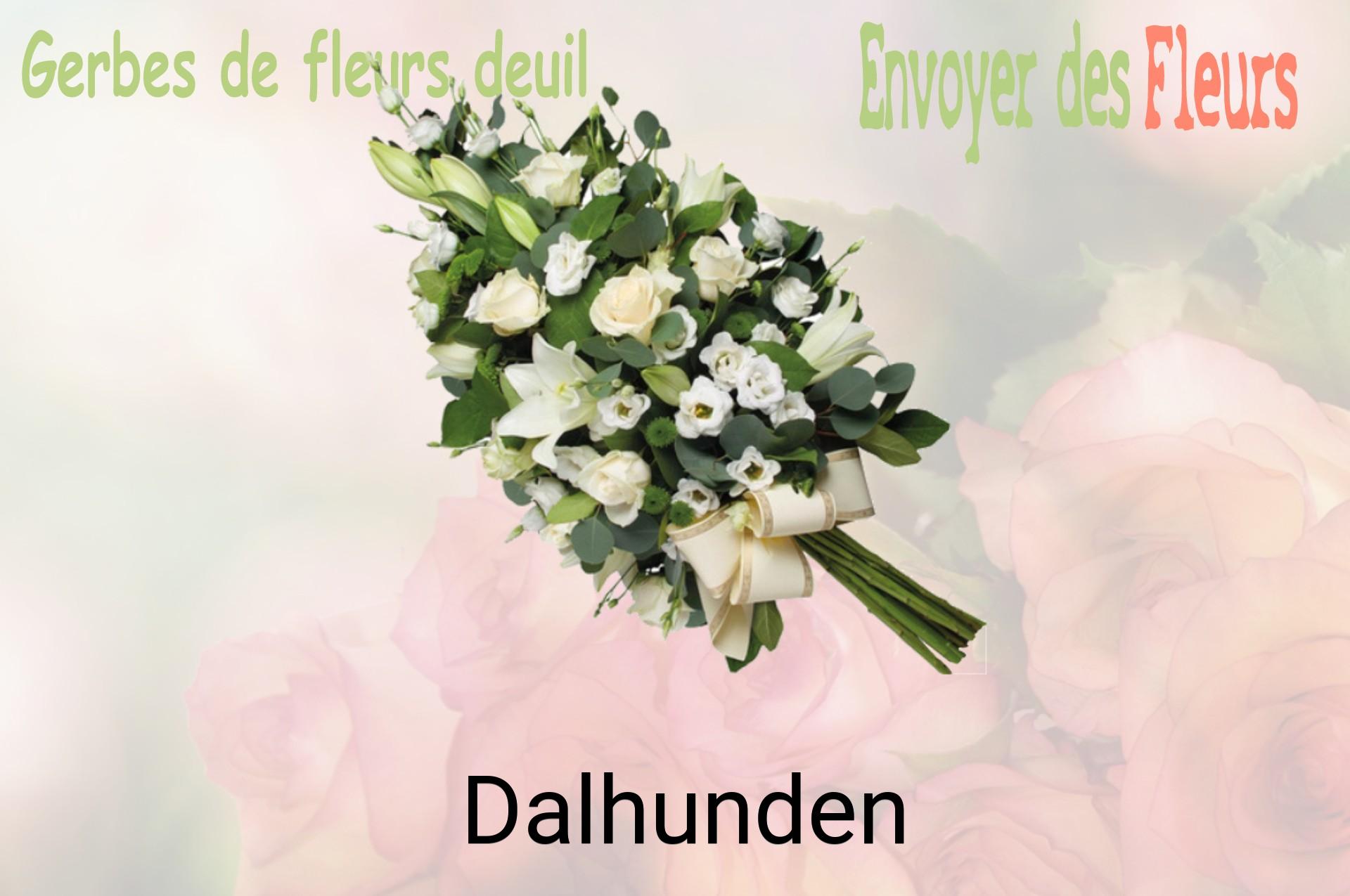 Gerbe de fleurs de deuil livrée à Dalhunden